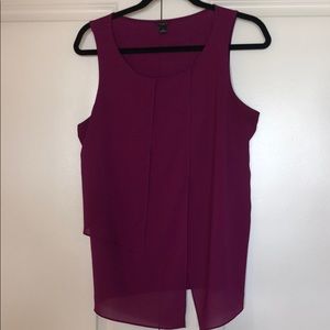 Ann Taylor Sleeveless Top w/ Flutter Panels